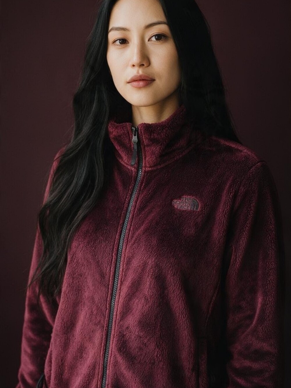 The North Face Women's Osito Fleece Jacket Maroon XL